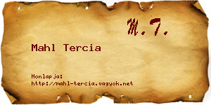 Mahl Tercia névjegykártya